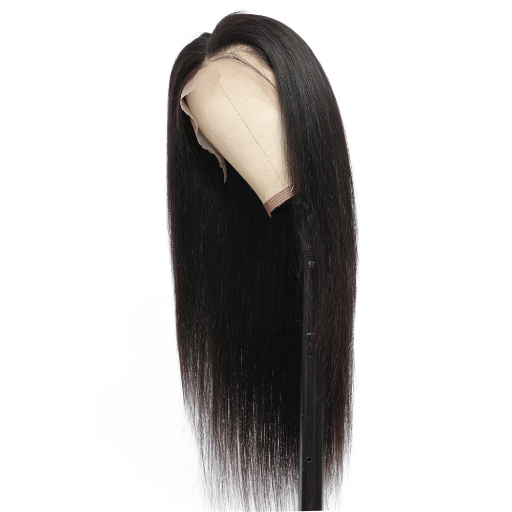 220 Density Hd Lace Frontal Wig Bone Straight Human Hair Wigs Pre Plucked Hd Transparent 13x4 13x6 Inch Front Soft Baby Hair Wig