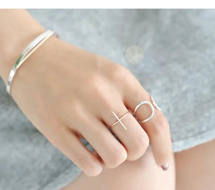 Real 925 sterling silver rings for women round hollow out gold color Trendy fine Jewelry Large Adjustable Antique Rings Anillos