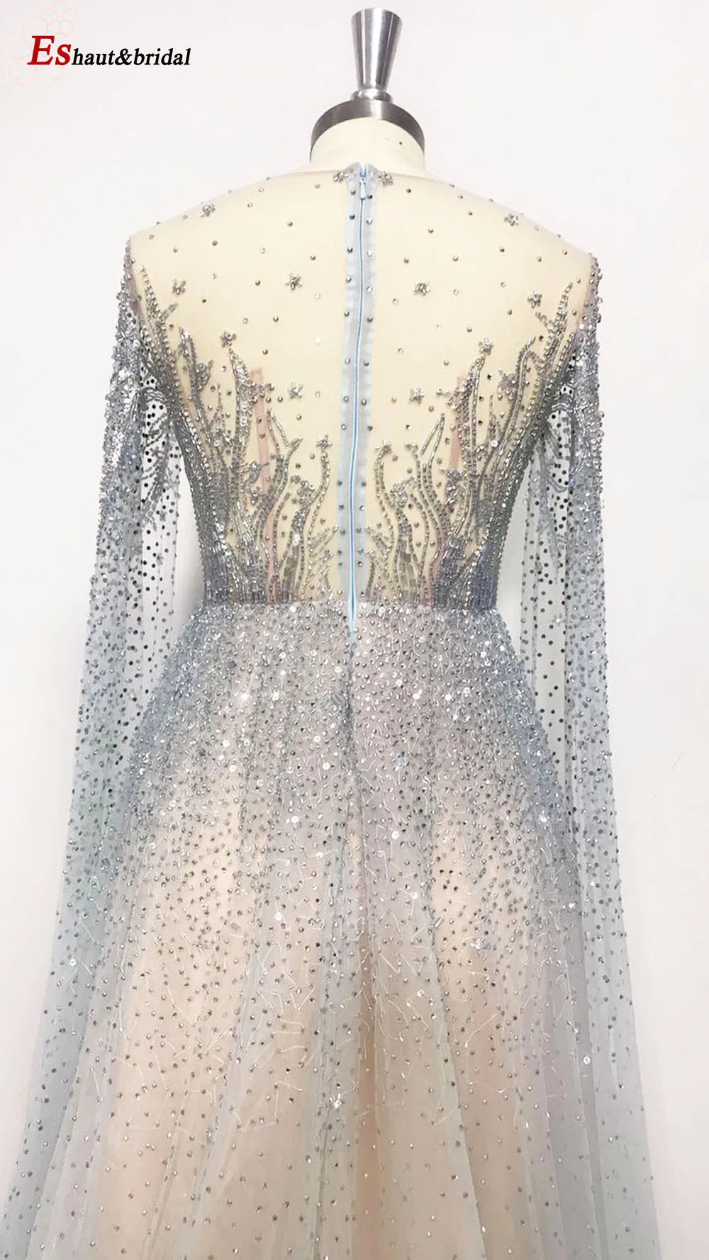 Elegant Dubai Arabic Evening Dresses for Women 2025 Long Sleeves O Neck A-Line Luxury Formal Prom Wedding Party Gowns Customized