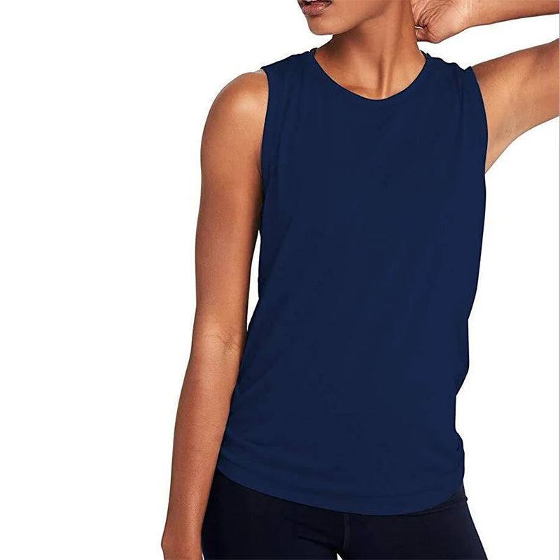 Workout Running Clothing Fitness Suit Female Gym Vest Open Back Women's Sportswear Athletic Yoga Wear Loose Shirts