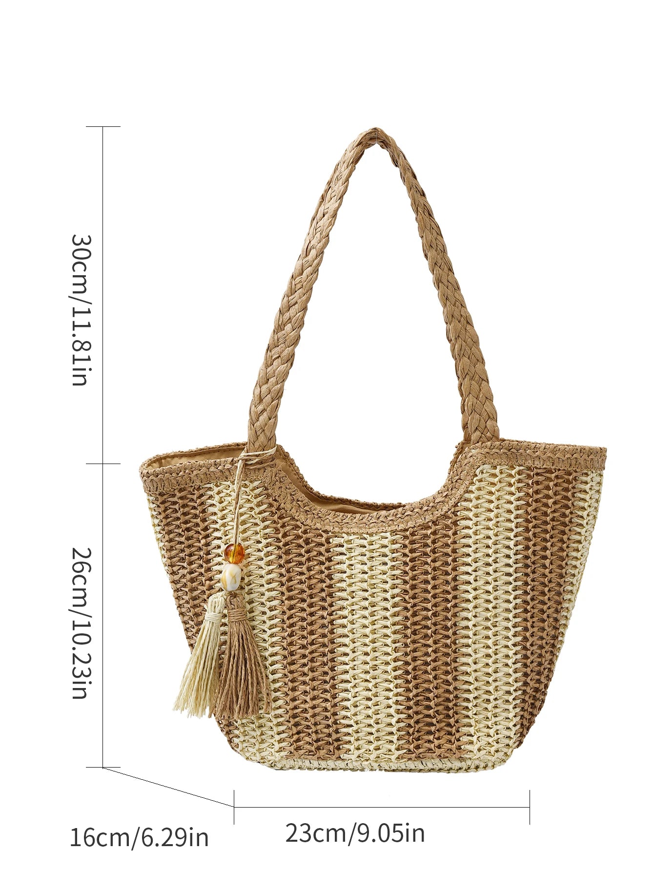 Women handbags.2025 Summer New Striped Handbag Large-capacity lightweight leisure one-shoulder straw bag holiday shopping basket