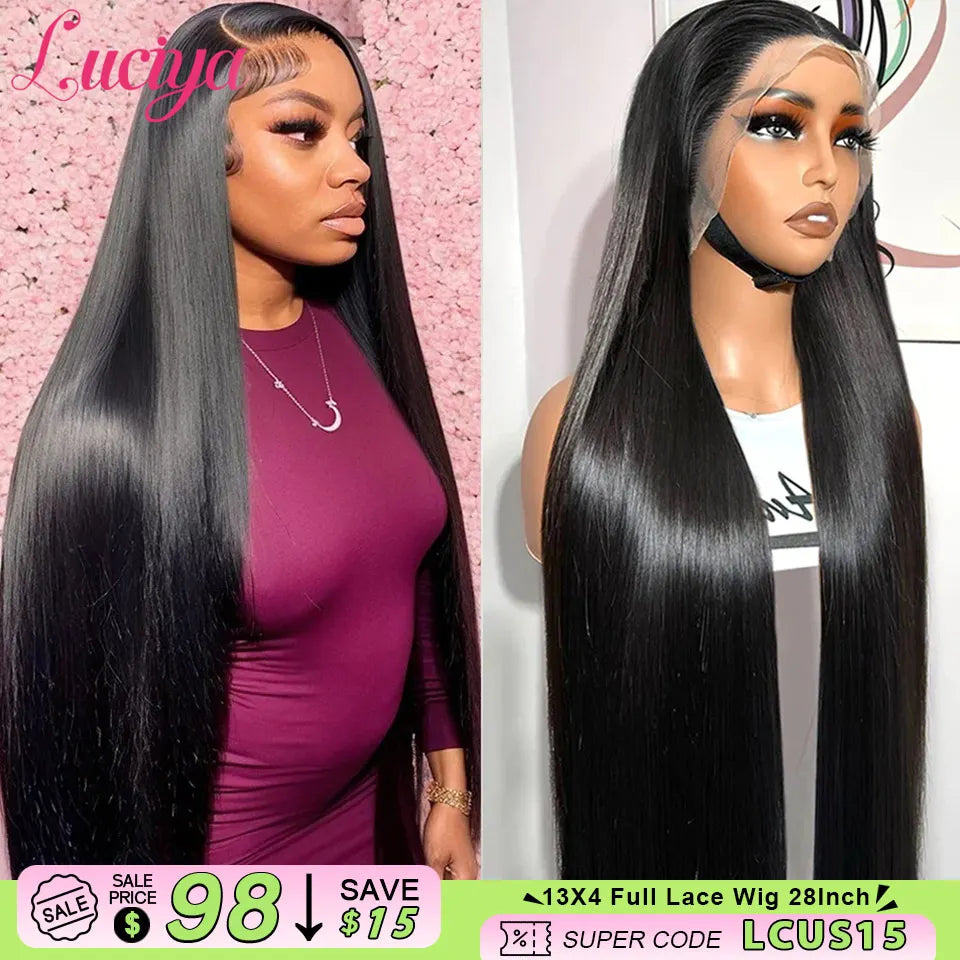 250% Density Straight 13x6 HD Lace Frontal Wig Pre-Cut Lace Closure 5x5 Glueless Wigs Human hair 13x4 Lace Front Human Hair Wig