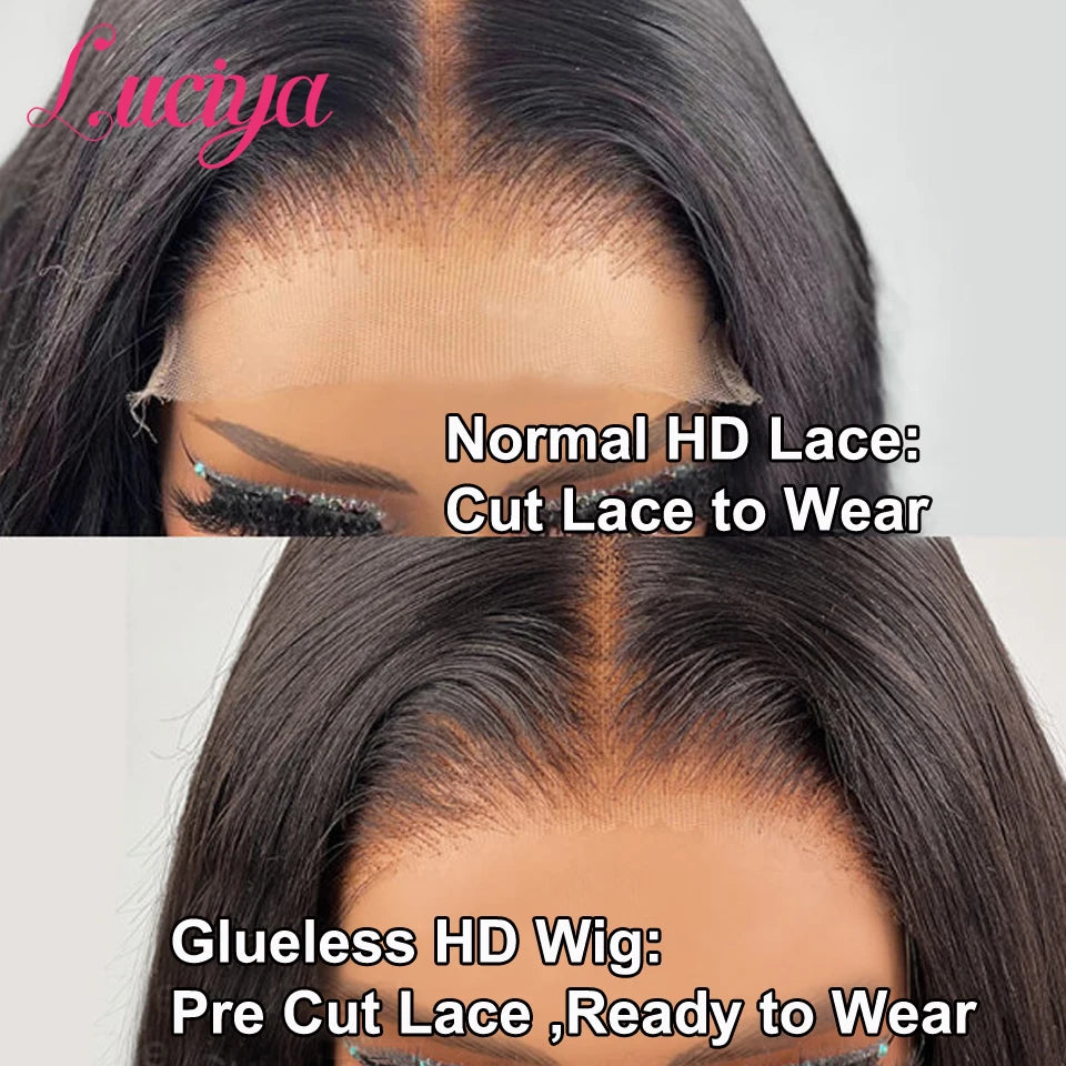 250% Density Straight 13x6 HD Lace Frontal Wig Pre-Cut Lace Closure 5x5 Glueless Wigs Human hair 13x4 Lace Front Human Hair Wig