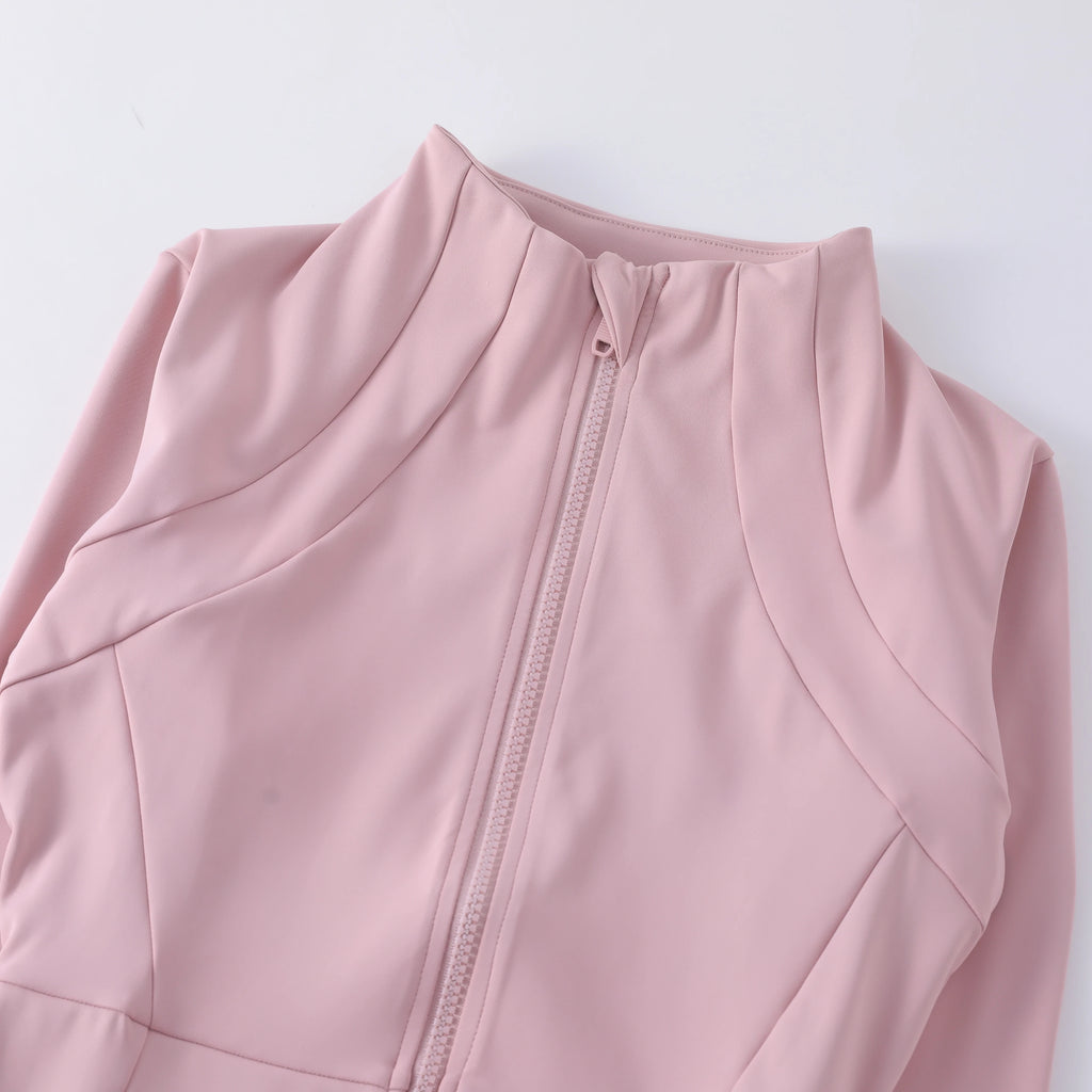 Womens Gym Yoga Wear  Zip Up Jackets High Quality Workout Fitness Long Sleeve Yoga Tops Activewear Streetwear