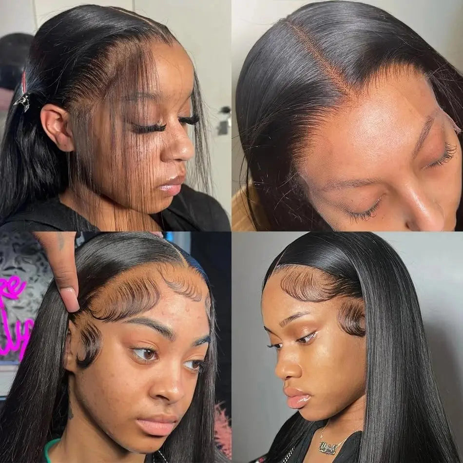 Glueless Bone Straight 4X4 Hd Lace Frontal Wig 13X6 13X4 Black Lace Front Wig Human Hair 5x5 Natural Brazilian Transparent Wigs