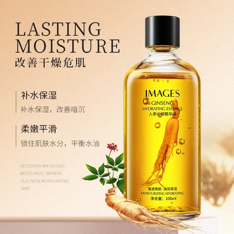 Ginseng Face Serum 100ML Essence Water Firming Moisturizing Repairing Anti-Aging Brighten Whitening Serums Skin Care for Women