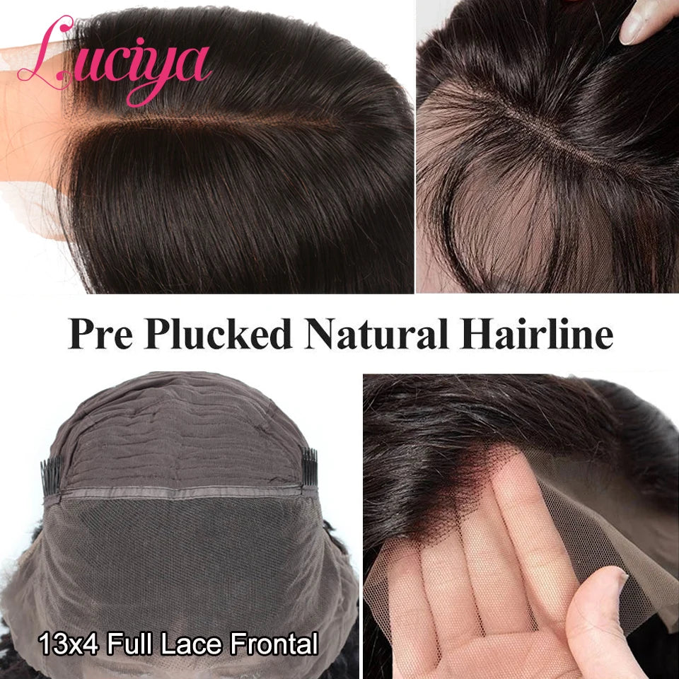 250% Density Straight 13x6 HD Lace Frontal Wig Pre-Cut Lace Closure 5x5 Glueless Wigs Human hair 13x4 Lace Front Human Hair Wig