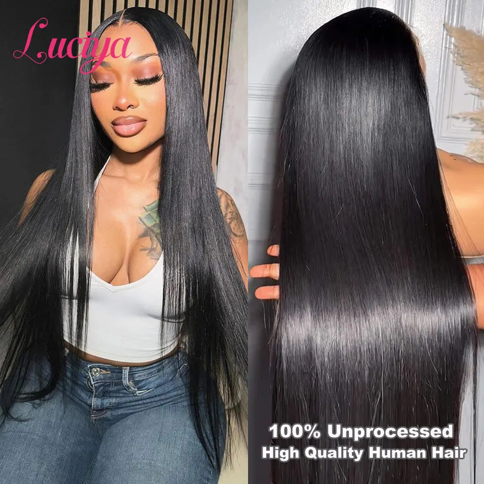 250% Density Straight 13x6 HD Lace Frontal Wig Pre-Cut Lace Closure 5x5 Glueless Wigs Human hair 13x4 Lace Front Human Hair Wig