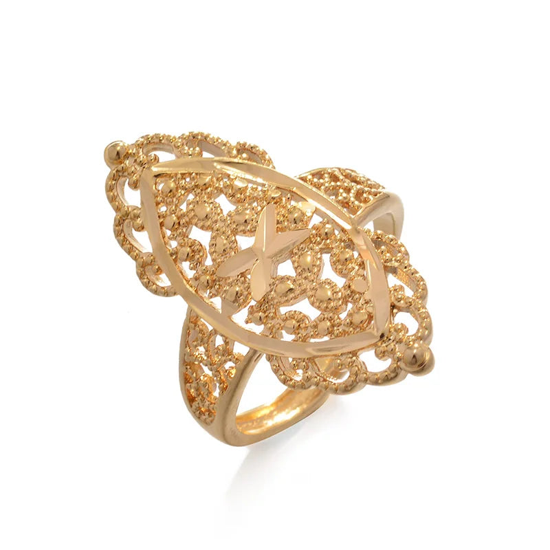 Rings for Women Gold Color Fashion Jewelry Rings Woman Girl,Wholesale Arab Jewelry Symbol of Wealth