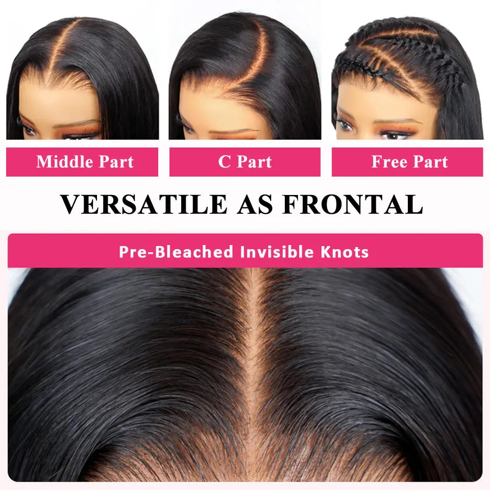 250% Density Straight 13x6 HD Lace Frontal Wig Pre-Cut Lace Closure 5x5 Glueless Wigs Human hair 13x4 Lace Front Human Hair Wig