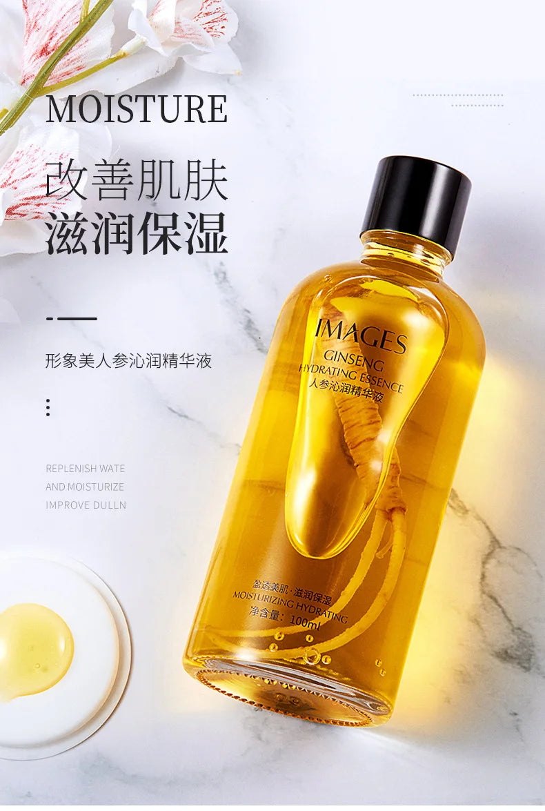 Ginseng Face Serum 100ML Essence Water Firming Moisturizing Repairing Anti-Aging Brighten Whitening Serums Skin Care for Women