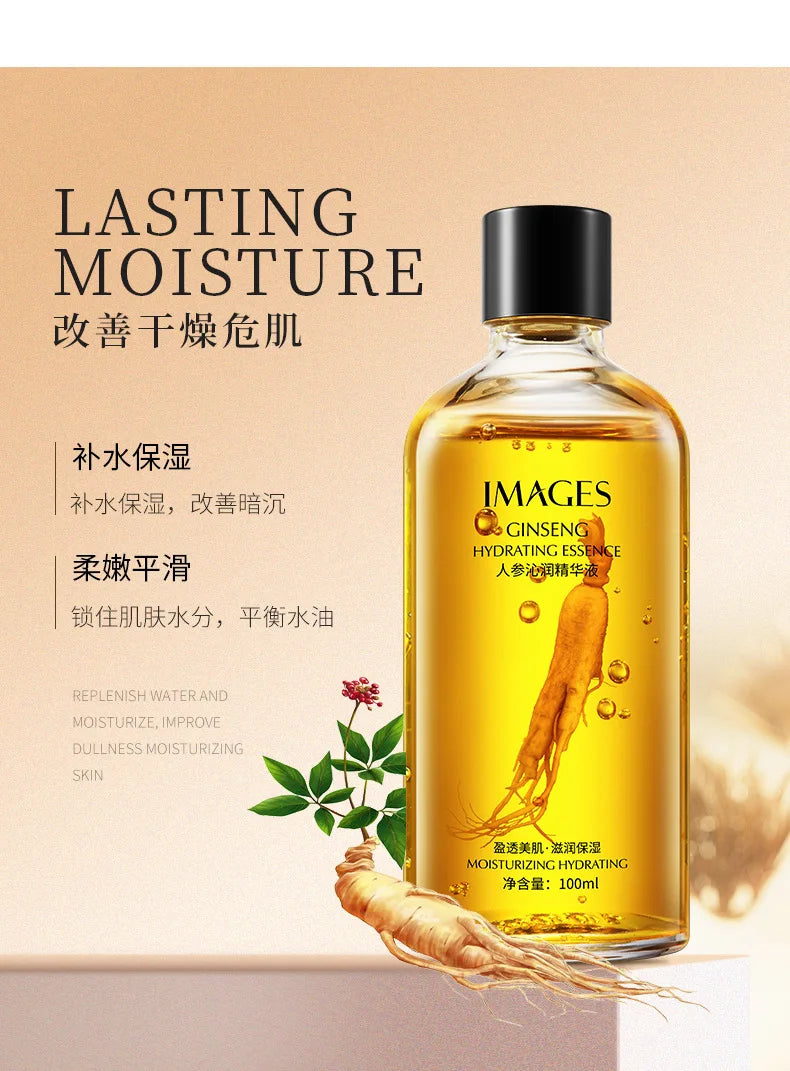 Ginseng Face Serum 100ML Essence Water Firming Moisturizing Repairing Anti-Aging Brighten Whitening Serums Skin Care for Women