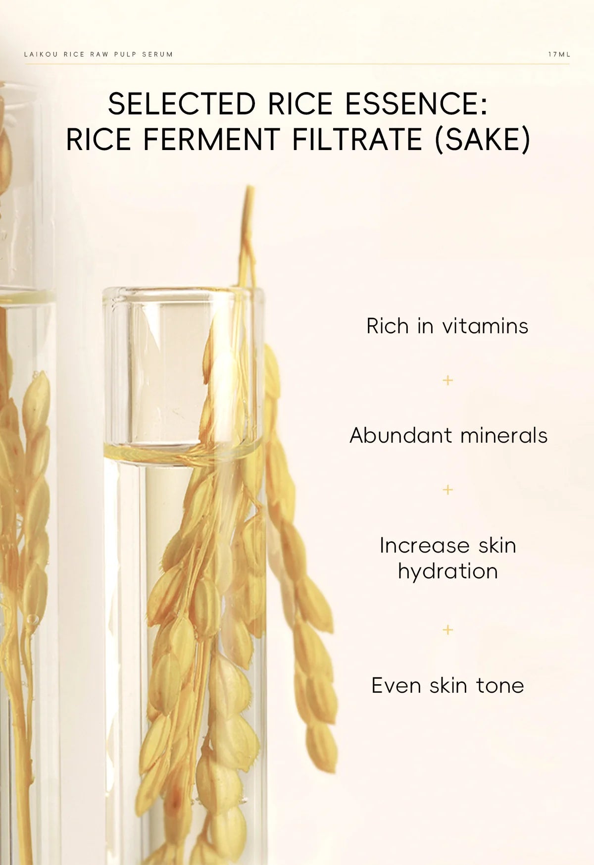 17ml White Rice Essences Skin Care Hydrating Face Serums Deeply Moisturizing Face Serums for Woman