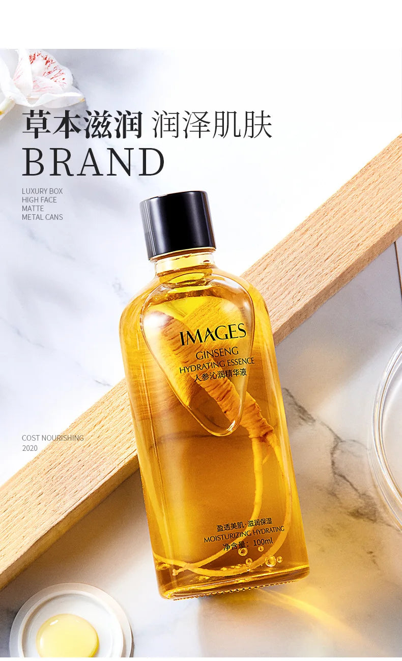 Ginseng Face Serum 100ML Essence Water Firming Moisturizing Repairing Anti-Aging Brighten Whitening Serums Skin Care for Women