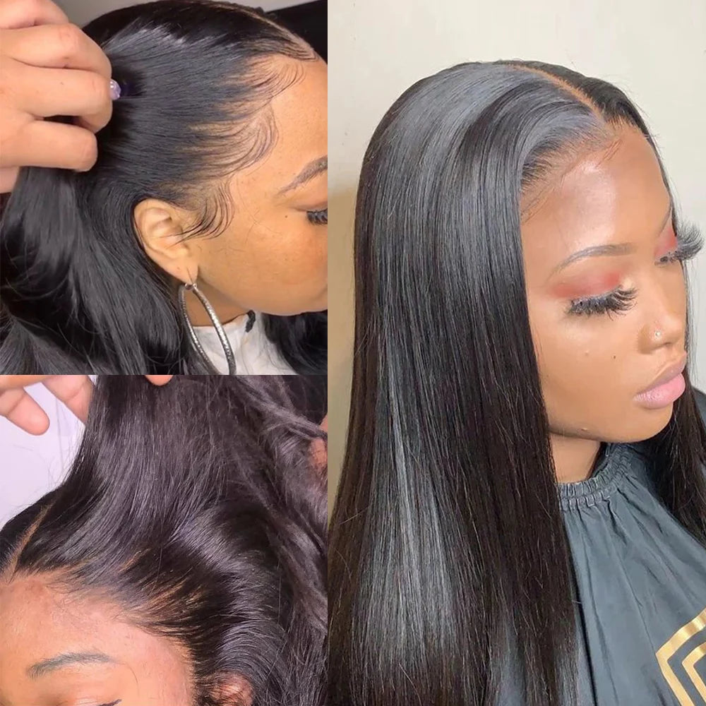 Hd Lace Wig 13x6 Human Hair 13x6 Hd Lace Frontal Wig Straight Lace Front Wigs Human Hair Bone Straight Human Hair Wigs Moxika