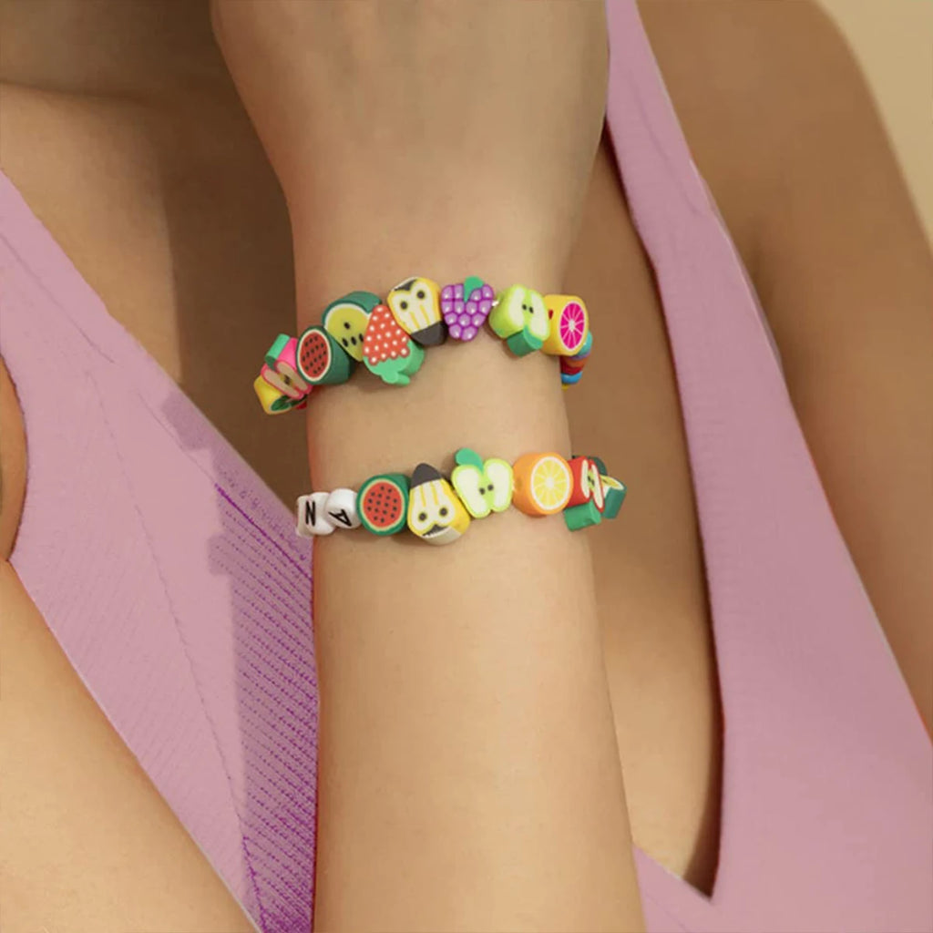 30 Mixed Fruit Clay Spacer Beads for DIY Bracelet, Necklace, Earring, Jewelry Crafts Making