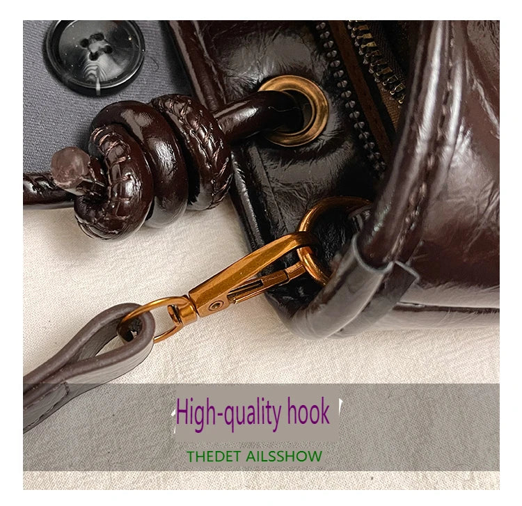 Fashion Top-handle Bags For Women Red Handbag Luxury Brand Designer Shoulder Crossbody Bags With Pendant Bucket Totes Bolsas