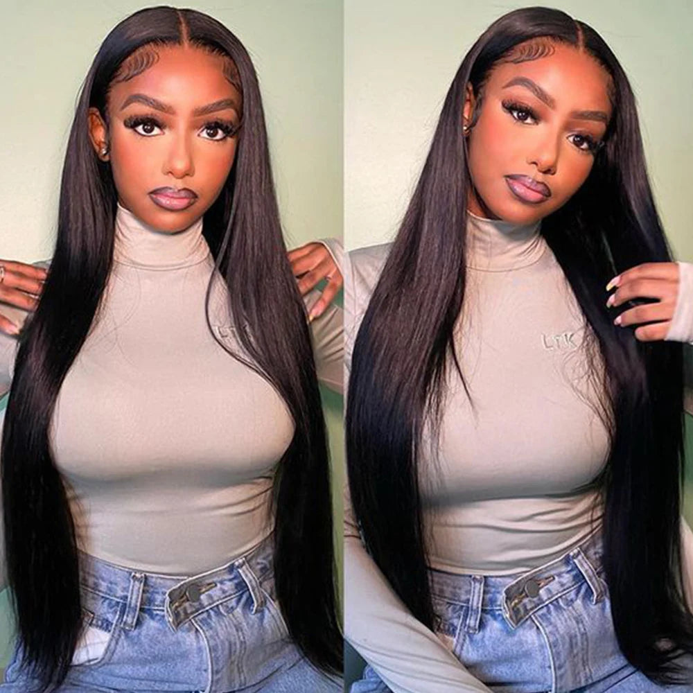 Hd Lace Wig 13x6 Human Hair 13x6 Hd Lace Frontal Wig Straight Lace Front Wigs Human Hair Bone Straight Human Hair Wigs Moxika