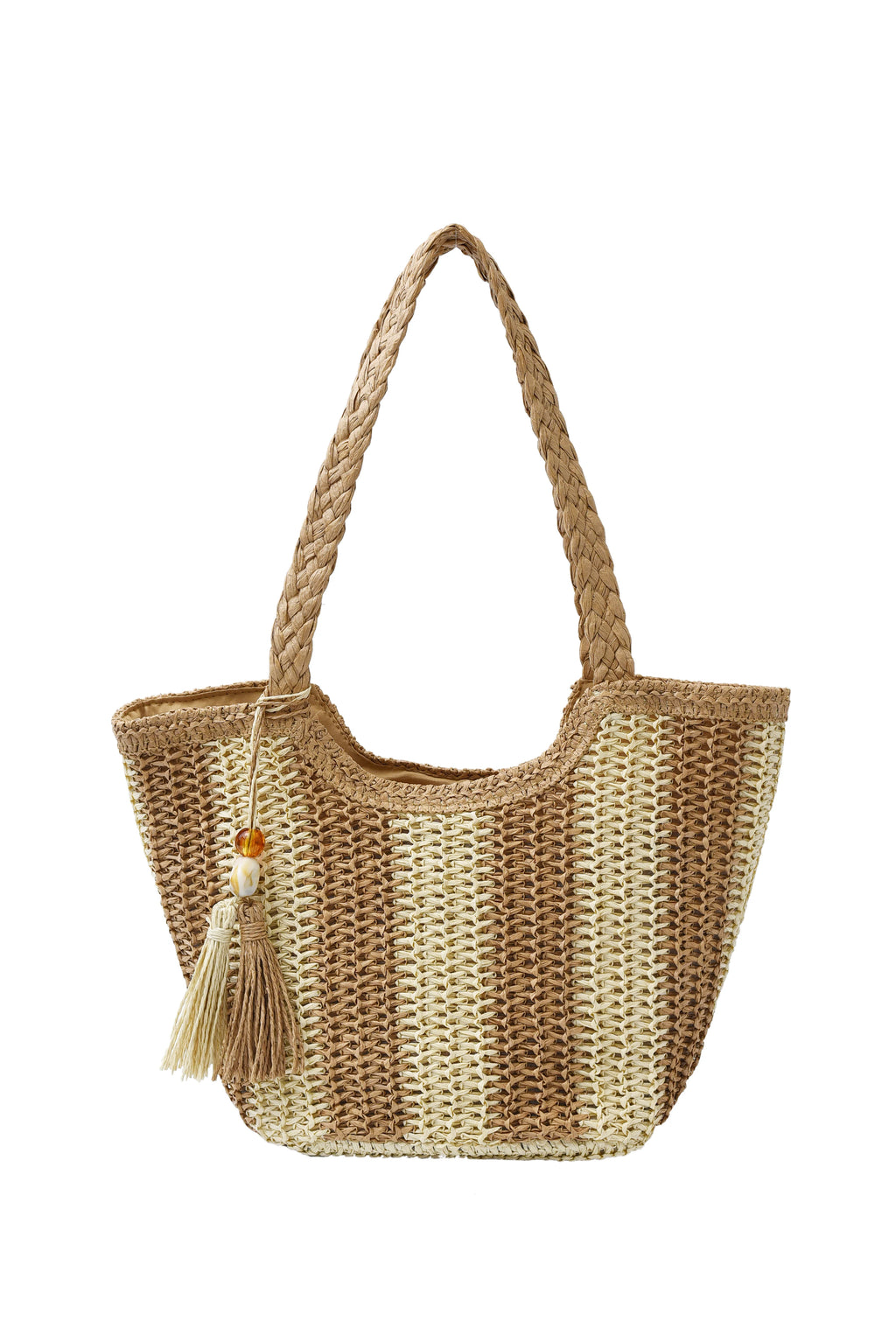 Women handbags.2025 Summer New Striped Handbag Large-capacity lightweight leisure one-shoulder straw bag holiday shopping basket