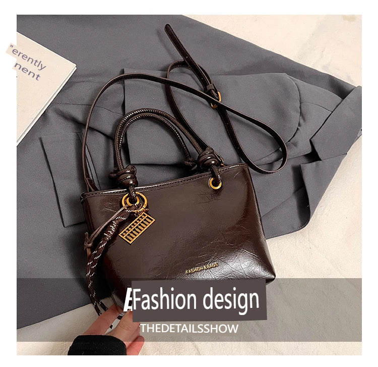 Fashion Top-handle Bags For Women Red Handbag Luxury Brand Designer Shoulder Crossbody Bags With Pendant Bucket Totes Bolsas