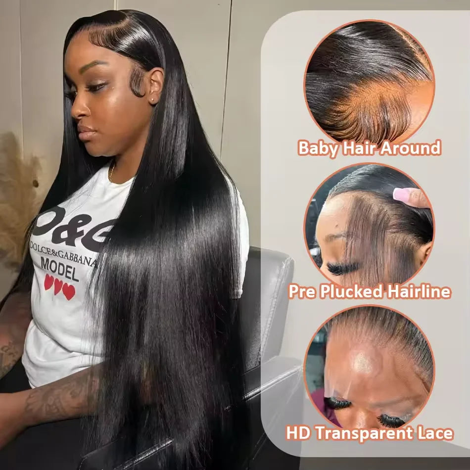 13x4 Bone Straight Lace Front Wig 30 40 Inch Lace Front Human Hair Wigs For Women 13x6 Brazilian Hair Glueless wigs Human Hair