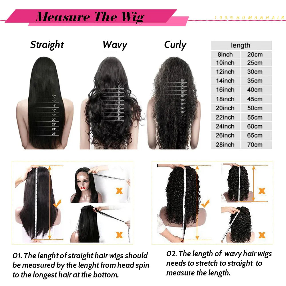 40 Inch 250% 13x6 Hd Lace Frontal Wig For Women 13x4 4x4 Closure Human Hair Wig Body Wave Curly Remy Black Glueless Preplucked