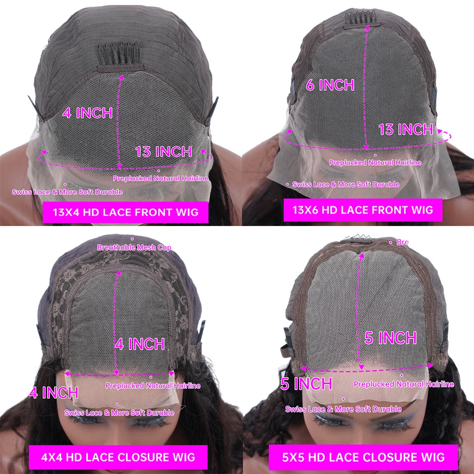 Hot Red 13x6 Hd Lace Frontal Human Hair Wigs Brazilian Colored Body Wave Lace Front Wig 4x4 5x5 Closure Wig For Women