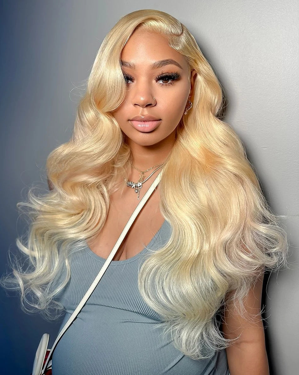 13x6 HD Transparent 613 Blonde Lace Frontal Human Hair Wigs Body Wave Lace Wigs Tuneful 613 Blonde Lace Front Human Hair Wigs
