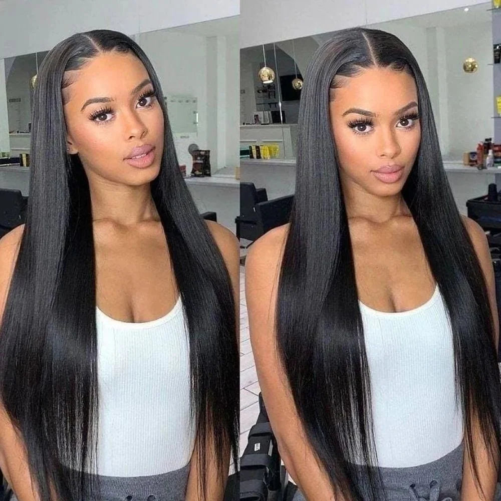 40 Inch 13x6 Hd Lace Bone Straight Hd Transparent Human Hair Lace Frontal Wig 13x4 Hd Lace Front Wig 360 Pre Plucked Lace Wigs