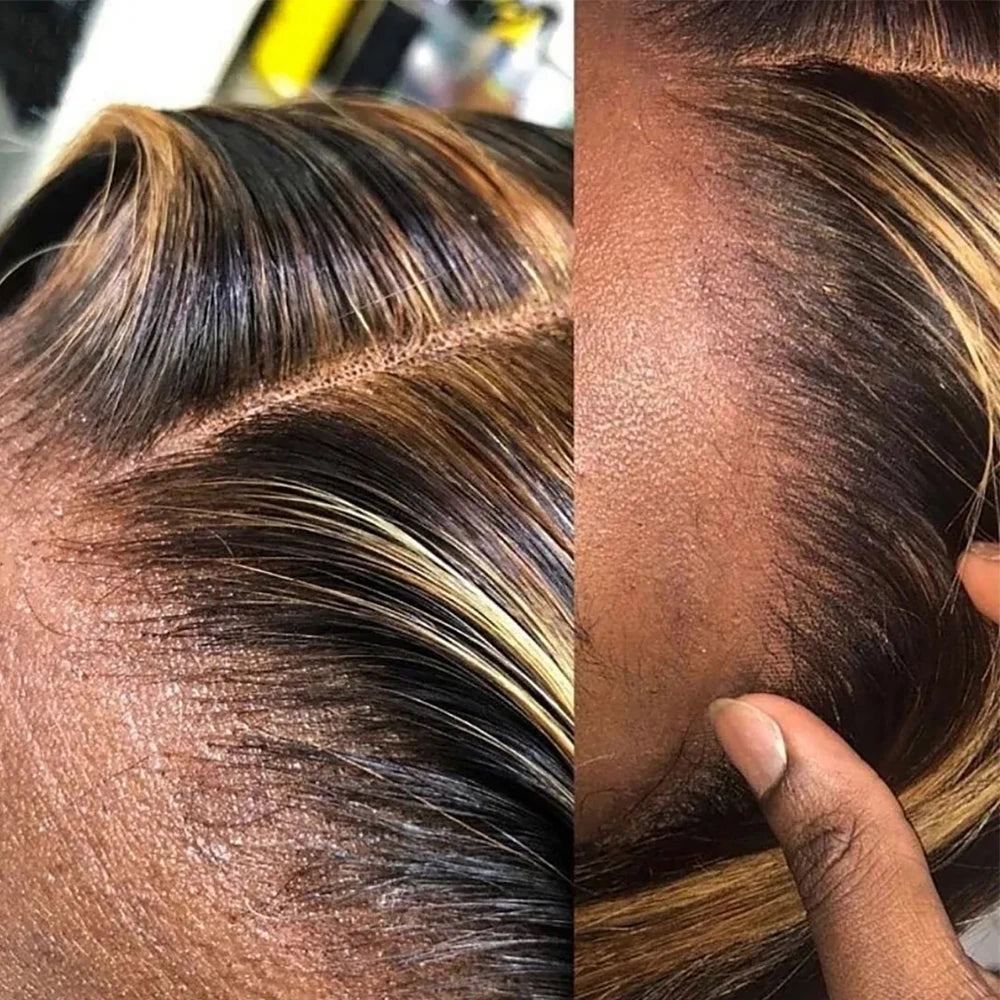 Highlight Wig Human Hair 13x4 Lace Frontal Wig Colored Human Hair Wigs For Women 30 Inch Honey Blonde Body Wave Lace Front Wig