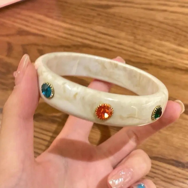Bohemian Shell Resin Braclets For Women Geometric Hyperbole Vintage Bangles Jewelry Fashion Elegant Acrylic Pulseras