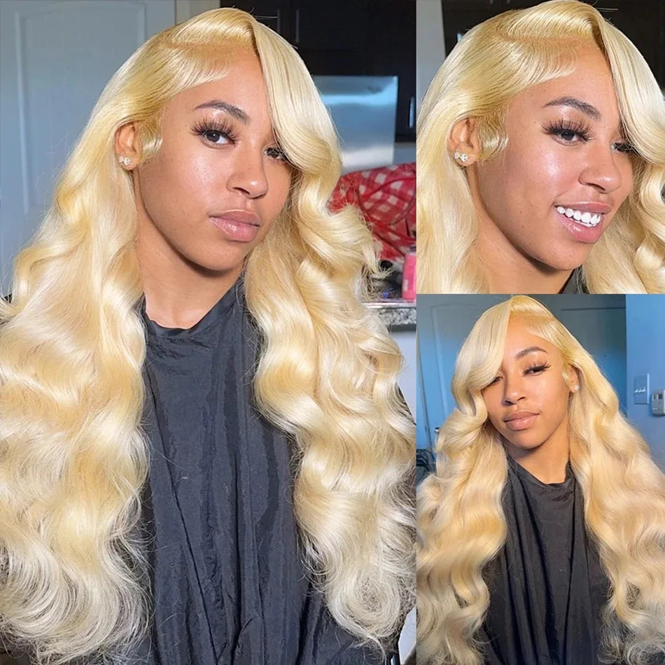 13x6 HD Transparent 613 Blonde Lace Frontal Human Hair Wigs Body Wave Lace Wigs Tuneful 613 Blonde Lace Front Human Hair Wigs