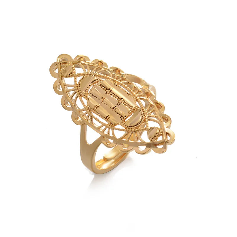 Rings for Women Gold Color Fashion Jewelry Rings Woman Girl,Wholesale Arab Jewelry Symbol of Wealth