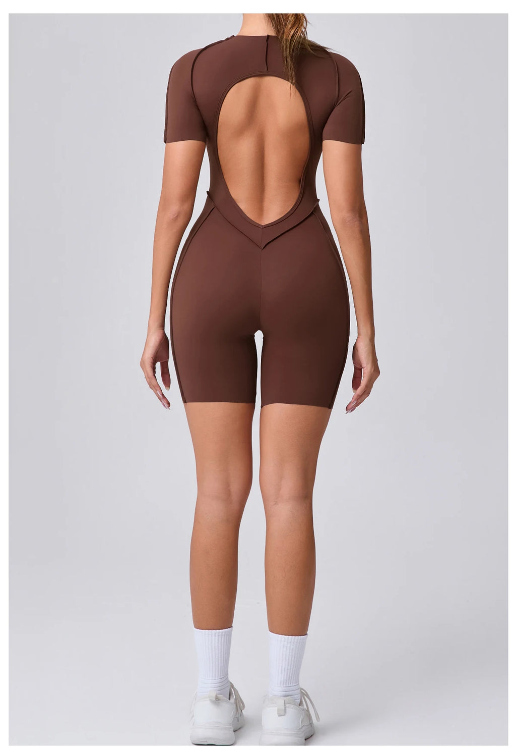 Short Jumpsuit Gym Clothes For Women Sportswear Fitness Overalls Backless Scrunch Booty Yoga Suit Sports Set Outfit