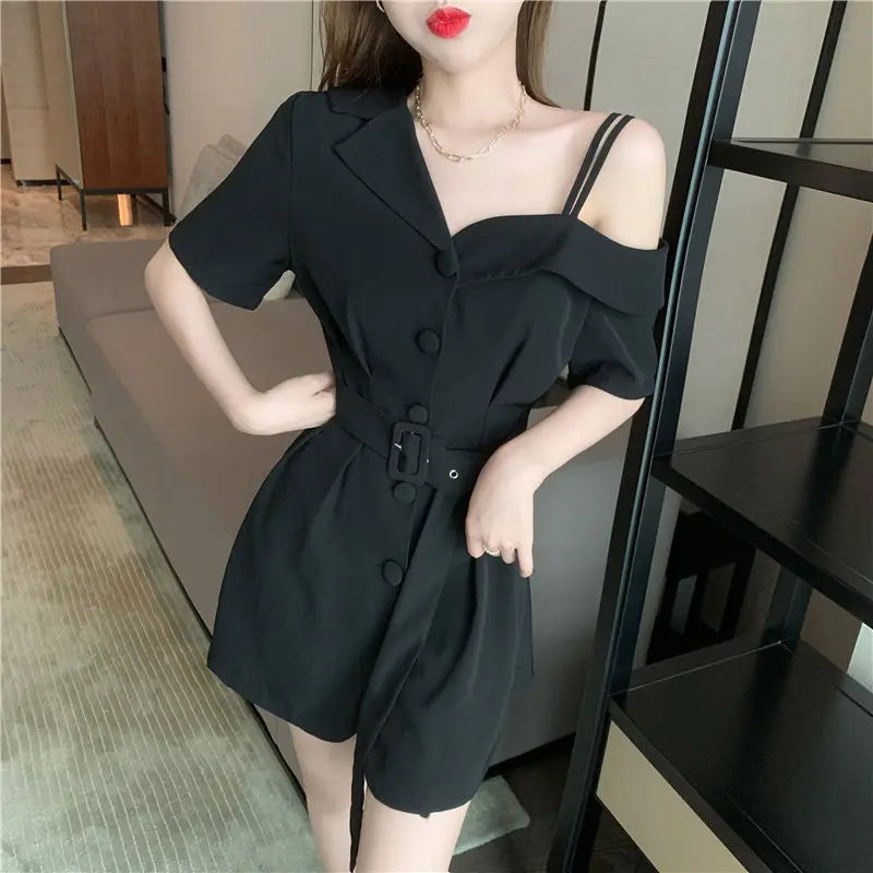 Dresses for Women 2025 Silk Clothes Formal Occasion Blazer Woman Dress Satin Chiffon Mini Short Sensual Sexy One-piece New In X
