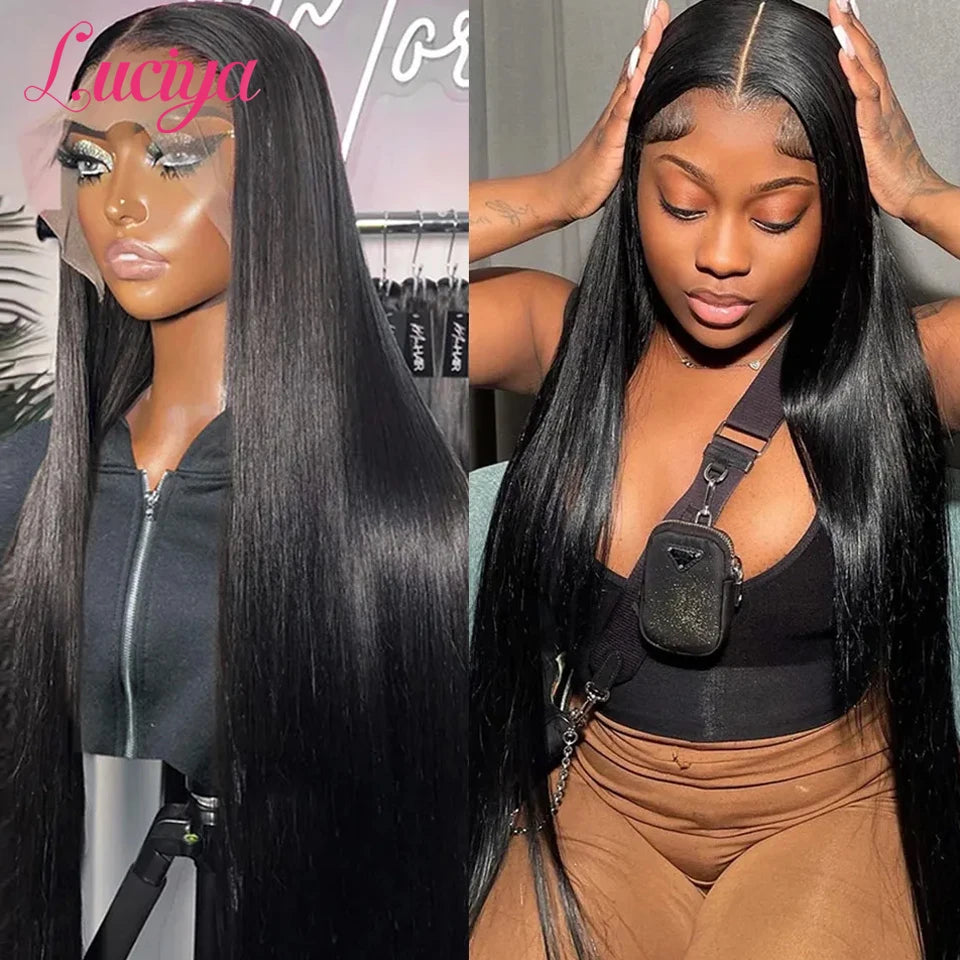 250% Density Straight 13x6 HD Lace Frontal Wig Pre-Cut Lace Closure 5x5 Glueless Wigs Human hair 13x4 Lace Front Human Hair Wig