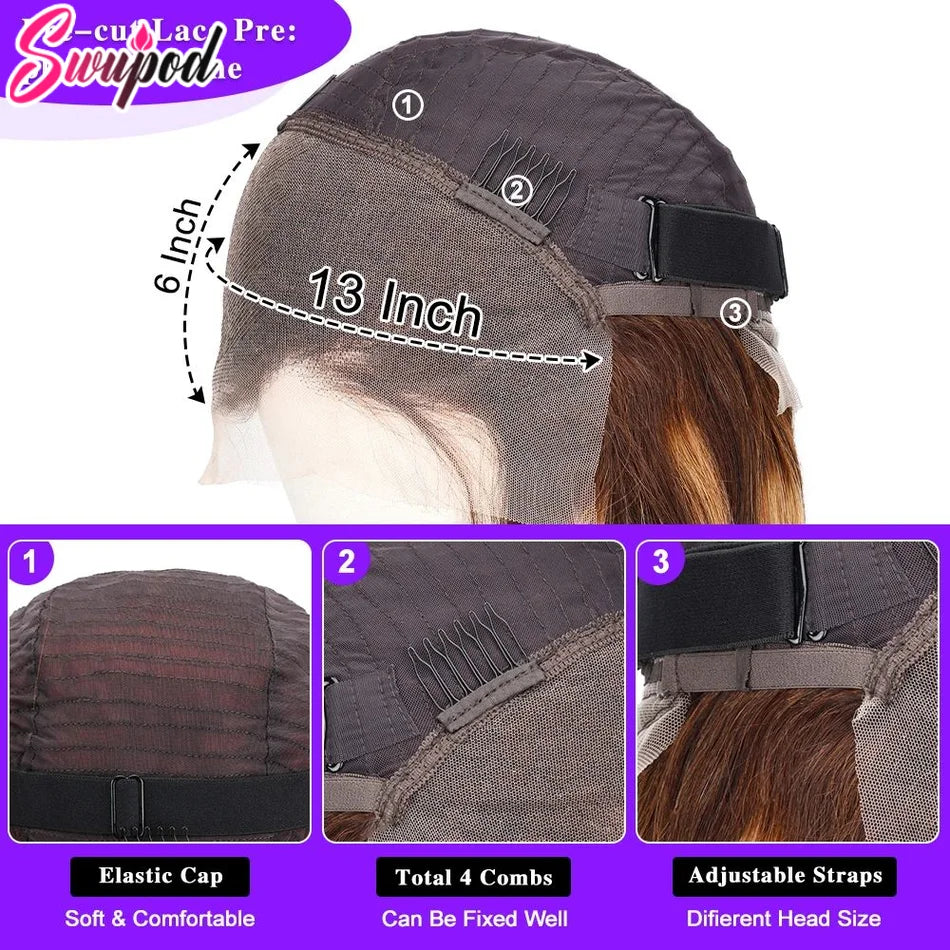 Highlight Wig 100% Human Hair 13x6 13x4hd Lace Frontal Wig Honey Blonde Lace Front Wigs Human Hair Body Wave 4x4 Closure Wig