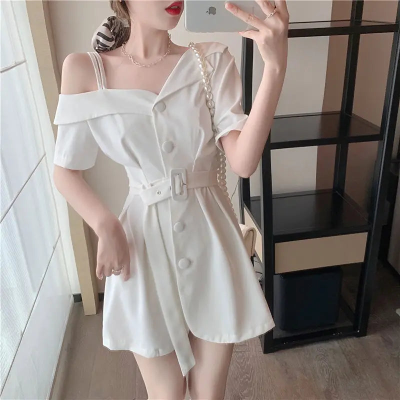 Dresses for Women 2025 Silk Clothes Formal Occasion Blazer Woman Dress Satin Chiffon Mini Short Sensual Sexy One-piece New In X
