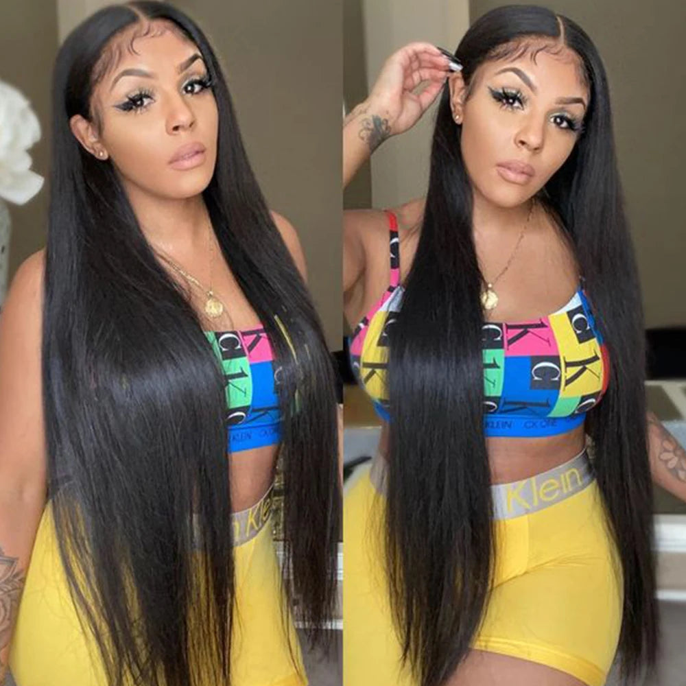 Hd Lace Wig 13x6 Human Hair 13x6 Hd Lace Frontal Wig Straight Lace Front Wigs Human Hair Bone Straight Human Hair Wigs Moxika