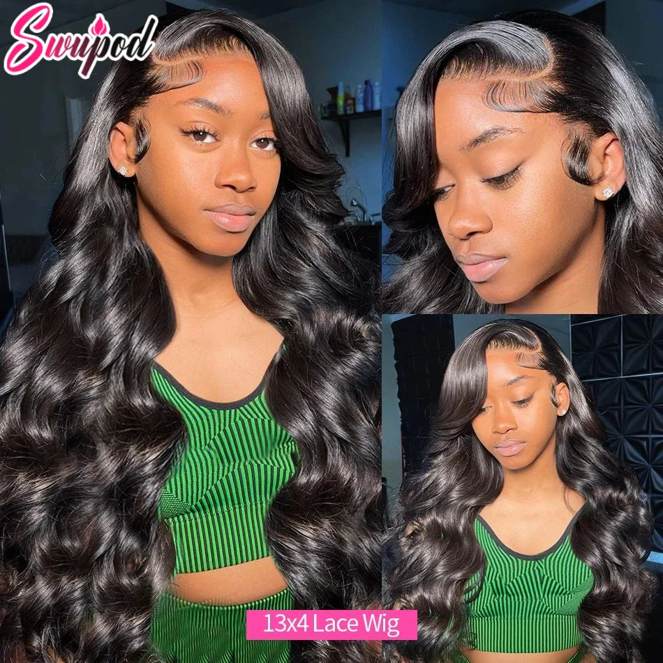 40 Inch 250% 13x6 Hd Lace Frontal Wig For Women 13x4 4x4 Closure Human Hair Wig Body Wave Curly Remy Black Glueless Preplucked