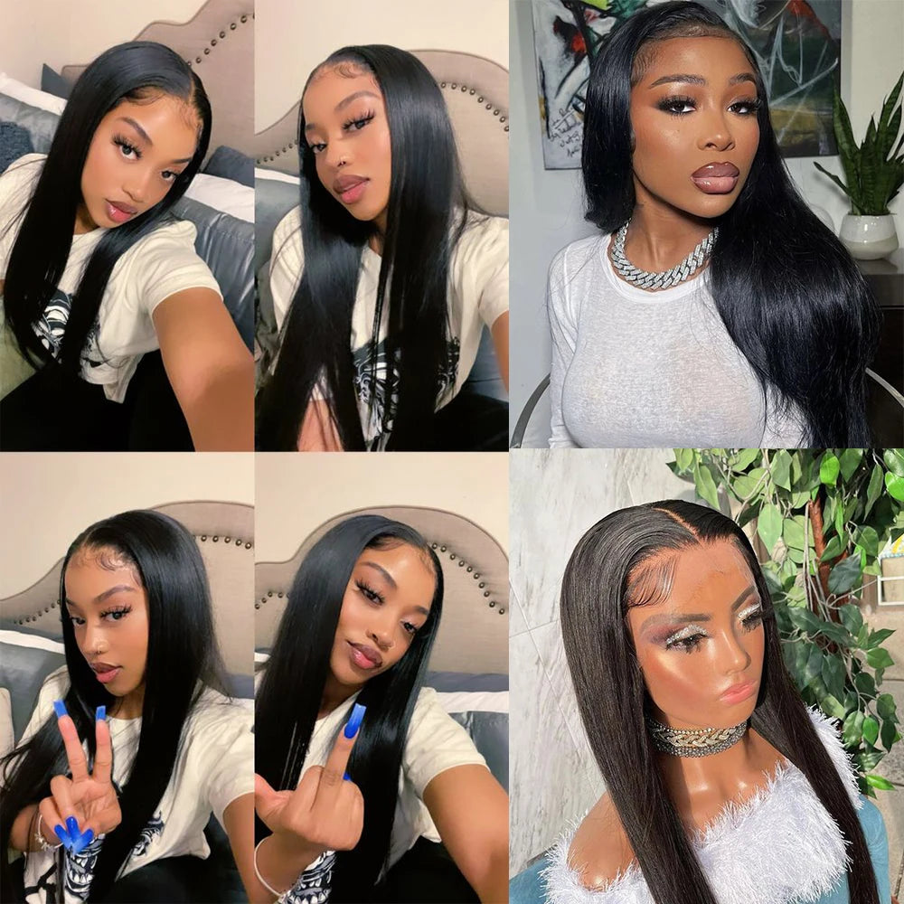 Hd Lace Wig 13x6 Human Hair 13x6 Hd Lace Frontal Wig Straight Lace Front Wigs Human Hair Bone Straight Human Hair Wigs Moxika