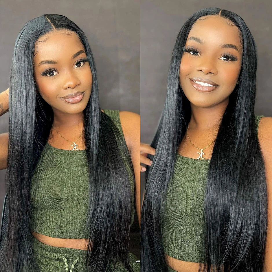 13X6 HD Transparent Lace Frontal Wig Brazilian Straight Lace Front Wigs For Women Human Hair PrePlucked Hairline OQ Hair