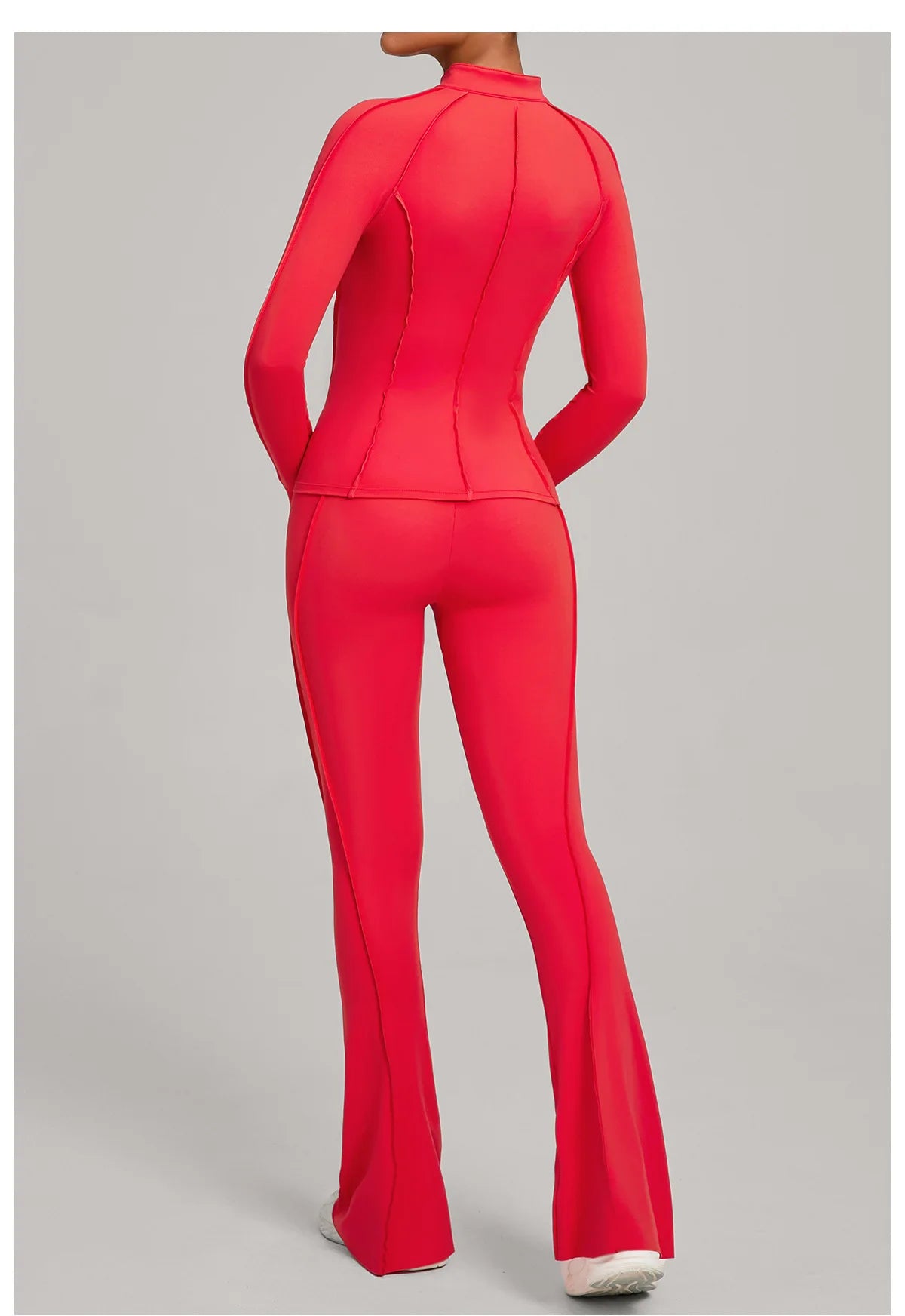 Gym Yoga Outfit for Women Autumn Winter Zipper Long Sleeve Fitness Suit Daily Casual Running Fitness Sportswear Two-Piece Sets