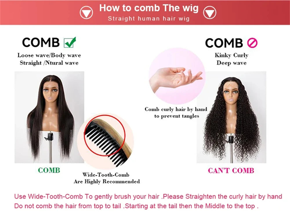 13x4 13x6 HD Transparent 613 Blonde Lace Frontal Human Hair Wigs 613 Color Wig Brazilian Bone Straight Lace Front Human Hair Wig