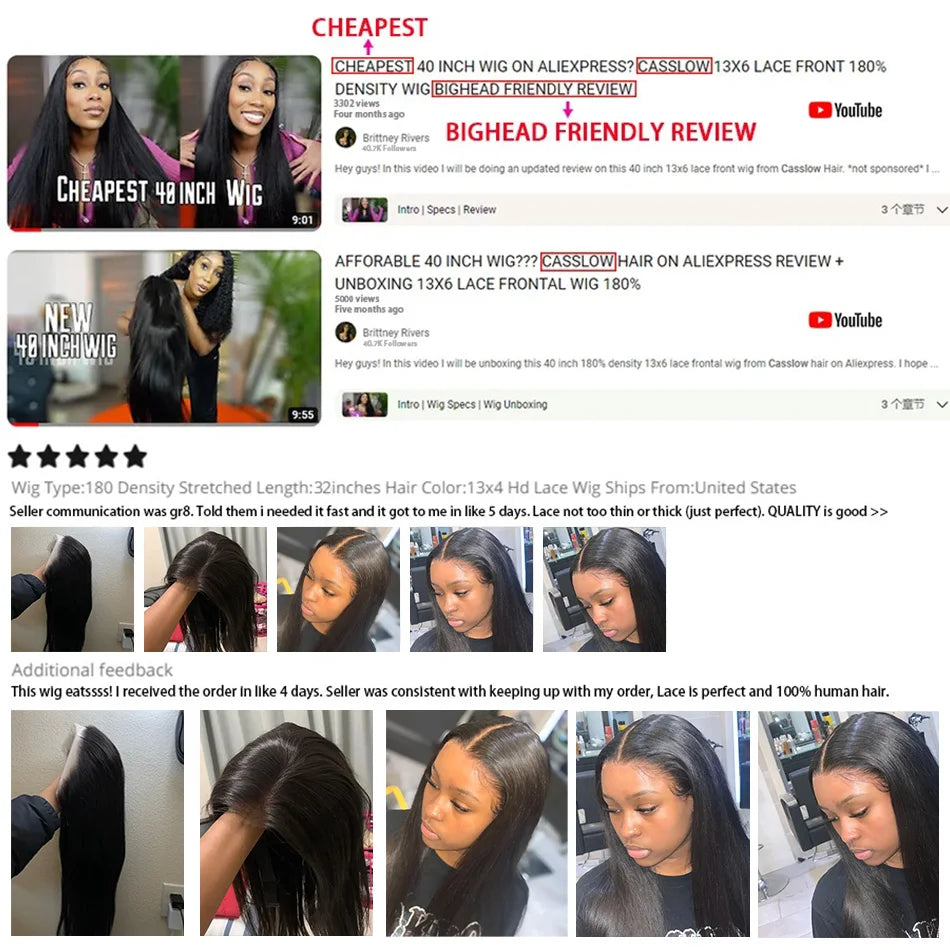 13x4 Bone Straight Lace Front Wig 30 40 Inch Lace Front Human Hair Wigs For Women 13x6 Brazilian Hair Glueless wigs Human Hair