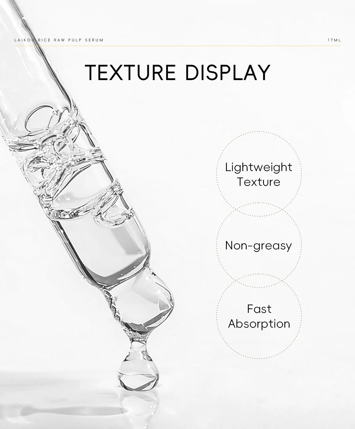 17ml White Rice Essences Skin Care Hydrating Face Serums Deeply Moisturizing Face Serums for Woman