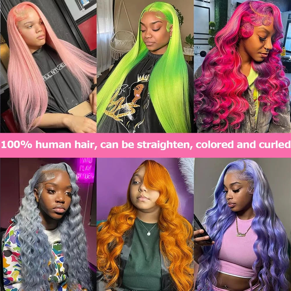 13x4 13x6 HD Transparent 613 Blonde Lace Frontal Human Hair Wigs 613 Color Wig Brazilian Bone Straight Lace Front Human Hair Wig