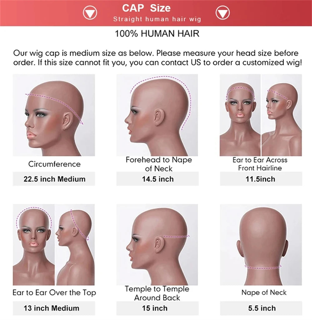 13x4 13x6 HD Transparent 613 Blonde Lace Frontal Human Hair Wigs 613 Color Wig Brazilian Bone Straight Lace Front Human Hair Wig