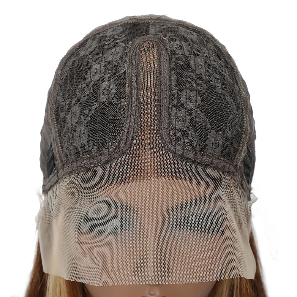 Highlight Brown Body Wave T Part Lace Front Wig Human Hair Wigs For Women Pre Plucked Honey Blonde Colored Cheap Hair Wigs