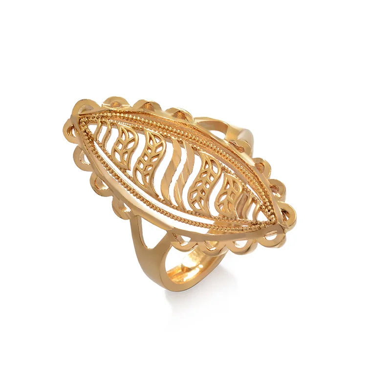 Rings for Women Gold Color Fashion Jewelry Rings Woman Girl,Wholesale Arab Jewelry Symbol of Wealth